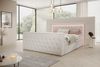 Boxspringbett Arosa TV, Boxspringbett mit Schubladen, TV-Lift LED Beleuchtung, Doppelbett mit Matratze, Kunstleder, 180 x 200 cm, Weiß Bild 2
