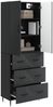 vidaXL Schrankset 2 pcs Schwarz 66 x 34,5 x 90 cm Holzwerkstoff 3416638 Bild 2