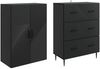 vidaXL Schrankset 2 pcs Schwarz 66 x 34,5 x 90 cm Holzwerkstoff 3416638 Bild 3