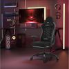 Woltu Gaming-Stuhl (1 St), ergonomisch, Kopfstütze, Fußstütze, Lendenkissen, Tech-Stoff Bild 3