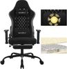 Woltu Gaming-Stuhl (1 St), ergonomisch, Kopfstütze, Fußstütze, Lendenkissen, Tech-Stoff Bild 4