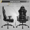 Woltu Gaming-Stuhl (1 St), ergonomisch, Kopfstütze, Fußstütze, Lendenkissen, Tech-Stoff Bild 2