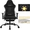 Woltu Gaming-Stuhl (1 St), ergonomisch, Kopfstütze, Fußstütze, Lendenkissen, Tech-Stoff Bild 5