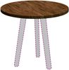 vidaXL Tischplatte Dunkelbraun Ø 60 x 2,5 cm Massivholz Eiche 42016009 Bild 3