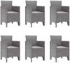vidaXL Garten Essgruppe 7 pcs Hellgrau Polypropylen 3378729 Bild 5