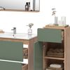 Badmöbel-Set Izan Goldkraft Eiche/Grün 4 Teile mit Midischrank Vicco Bild 5