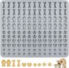 LuxusKollektion Silikonform Backmatte Hundekekse Silikon 5 Formen BPAfrei Stern Herz Blau Bild 5