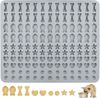 LuxusKollektion Silikonform Backmatte Hundekekse Silikon 5 Formen BPAfrei Stern Herz Blau Bild 4