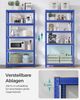 Songmics Schwerlastregale mit 5 Ablagen, Stahl / MDF, Blau, 180 x 40 x 90 cm Bild 4
