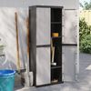 vidaXL Gartenschrank Grau und Schwarz 65x37x165 cm PP 364201 Bild 3