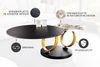 riess-ambiente Couchtisch DANCING RINGS schwarz / weiß / gold (Einzelartikel, 1-St), Wohnzimmer · Keramik · Naturstein-Design · Metall · drehbar · Modern Bild 4