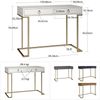 Konsolentisch >Majvi< in Weiß, MDF/Metall - 106x79x50cm (BxHxT) Bild 2
