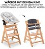 Hauck Hochstuhl Alpha Plus Natur Newborn Set Eco - Light Grey (Set), Holz Babyhochstuhl ab Geburt inkl. Neugeborenenaufsatz & Sitzauflage Bild 2