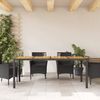 vidaXL Gartentisch mit Akazienholz-Platte Schwarz Poly Rattan 365541 Bild 3