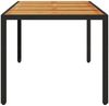vidaXL Gartentisch mit Akazienholz-Platte Schwarz Poly Rattan 365541 Bild 5