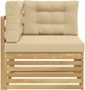 vidaXL Outdoor Ecksofa Massivholz Akazie Weiß 901575 Bild 4