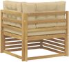 vidaXL Outdoor Ecksofa Massivholz Akazie Weiß 901575 Bild 5