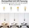 ZMH Hängelampe Esstisch Pendelleuchte Schwarz- 1 Flammig Nachtisch Hängeleuchte Rauchglas Esstischlampe Hängend G9 Pendellampe Höhenverstellbar für Wohnzimmer Schlafzimmer (ohne Leuchtmittel) Bild 3