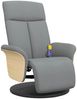 vidaXL Massagesessel mit Fußteil Hellgrau Stoff 356533 Bild 2