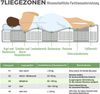 Novelux Orthopädische Matratze 180x200 cm H3 – 7-Zonen Taschenfederkern Kaltschaummatratze, Weiß, 20cm Höhe, bis 280kg belastbar, für Allergiker geeignet Bild 5