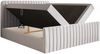Selsey 'Saliano' Boxspringbett mit Bettkasten, Topper und Chenille-Bezug, Hellgrau, 200x200 cm Bild 4