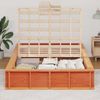 vidaXL Bettrahmen Wachsbraun 140 x 190 cm Massives Kiefernholz 3385723 Bild 3