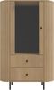 Ovalio Vitrine Typ 112 Standvitrine Schublade Modern Wohnzimmer Farbwahl Sandbeige, Cremona-Eiche und Dunin-Eiche Bild 4