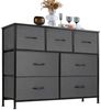 Refined Living Kommode Schubkastenkommode mit 2/4/5 /7/8/9 Schubladen stabilem Stahlrahmen (Kommode mit 7 Schubladen aus Stoff Schubladenschrank, Aufbewahrungsschrank Hoch Holztop Komodenschrank Sideboard Möbel), für Schlafzimmer Wohnzimmer Flur Kinder... Bild 5
