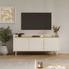 Lowboard Velina Creme 140 x 63 cm mit 3 Türen Vicco Bild 3