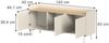 Lowboard Velina Creme 140 x 63 cm mit 3 Türen Vicco Bild 2