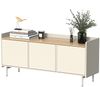 Lowboard Velina Creme 140 x 63 cm mit 3 Türen Vicco Bild 5