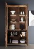 Vitrine 99x198cm "Assuan" Mango & Metall goldfarbig WZ-0462 Bild 2