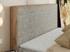 Doppelbett, Boxspringbett mit Bettkästen, Multipocket-Matratze und Topper, Set mit Kopfteil, Eiche Wotan Holzrahmen - WOOD CLASSIC - 200 x 200 cm - Beige Struktur - H4 Bild 3