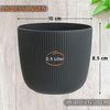 Engelland Blumentopf Pflanztopf mit Drainagesystem (Vorteils-Set, 1 St, robuster PP-Kunststoff), Rillenoptik, UV-resistent, Drainagesystem, direkte Bepflanzung Bild 3