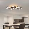 ZMH LED Deckenleuchte Wohnzimmer Deckenlampe - 48W Dimmbar Schlafzimmerlampe Schwarz Flach Design mit Fernbedienung aus Metall Modern Küchenlampe für Schlafzimmer Esszimmer Küche Flur Kinderzimmer Bild 2