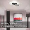 ZMH LED Deckenleuchte Wohnzimmer Deckenlampe - 48W Dimmbar Schlafzimmerlampe Schwarz Flach Design mit Fernbedienung aus Metall Modern Küchenlampe für Schlafzimmer Esszimmer Küche Flur Kinderzimmer Bild 5