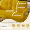 LVHOM Cord 3er-Set 2-Sitzer+Sessel+Hocker, Flexibel für Wohnzimmer Ecksofa mit Seitentaschen, Sitzgruppe Gelb Bild 3