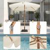 Sekey Sonnenschirm 200 x 125 cm Balkonschirm Rechteckig Holzoptik Sonnenschirm, LxB: 200x125 cm, UV50+ Sonnenschutz, für Terrasse Bild 4