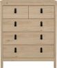 Dmora Kommode Nicholas, Mehrzweckkommode, Schlafzimmerkommode, Schrank mit Schubladen, 82x38 h99 cm, Eiche Bild 5