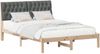 vidaXL Bettgestell mit gepolstertem Kopfteil Braun 135 x 190 cm 878830 Bild 3