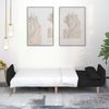 vidaXL Schlafsofa 2-Sitzer mit 2 Kissen Schwarz Stoff 375871 Bild 3