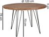 Design Esszimmertisch BAGLI rund Ø 120x78 cm Sheesham Massiv-Holz, Landhaus Esstisch braun, Tisch für Esszimmer Küchentisch 4 Personen Bild 4