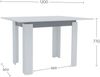 Shefa Esstisch Line Family 90-120 cm ausziehbar Weiß Anthrazit Bild 3