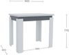 Shefa Esstisch Line Family 90-120 cm ausziehbar Weiß Anthrazit Bild 4