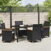 vidaXL Garten Essgruppe 5 pcs Schwarz Poly-Rattan 3381089 Bild 4