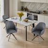 HawthyHome Polsterstuhl 360° drehbar mit Armlehne und Metallbeinen, 4-Fußstuhl (4 St), Moderner Küchenstuhl Esszimmerstuhl für Wohnzimmer & Büro Bild 3