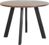 byLIVING Esstisch TARA / runde Tischplatte Akazie natur / Gestell Metall schwarz / Küchentisch für bis zu 4 Personen / D 100 cm, H 76 cm Bild 2
