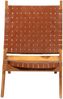 vidaXL Relaxstuhl Klappbar Braun Echtleder 356376 Bild 2