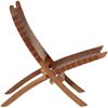 vidaXL Relaxstuhl Klappbar Braun Echtleder 356376 Bild 3