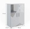 Vicco 'Irma' Midischrank, Holz, 81 x 30 x 60 cm, Weiß Bild 3